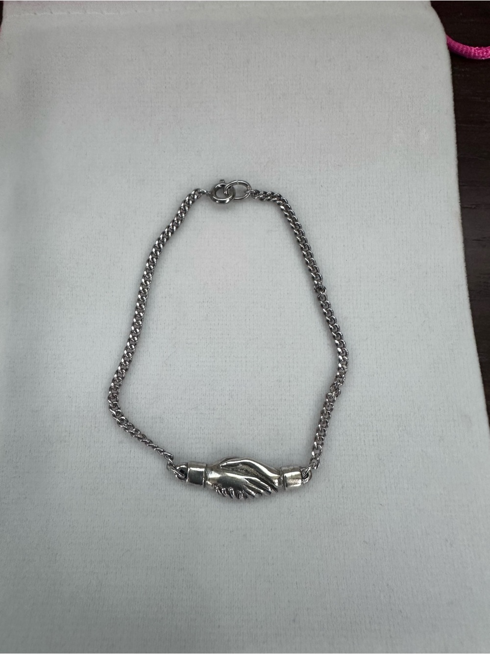 Retired vintage James Avery “Friendship Hands” sterling-silver bracelet
